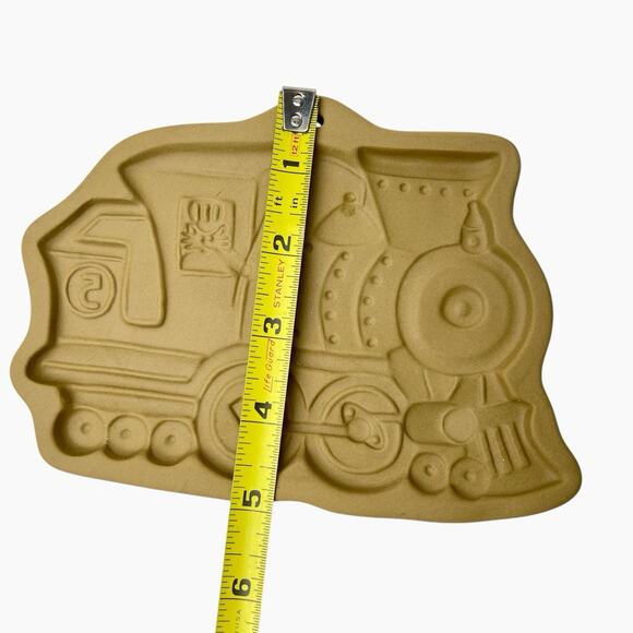 Brown Bag Cookie Art Mold Train Engine Ceramic 1987 Hill Design Baking Party Fun - Picture 9 of 10